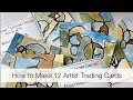 How To Make 12 ARTIST TRADING CARDS with Neurographic Art