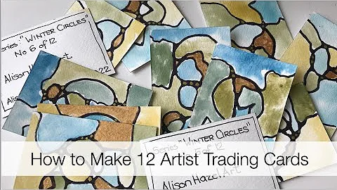 How To Make 12 ARTIST TRADING CARDS with Neurograp...