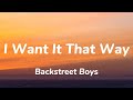 Backstreet boys  i want it that way lyrics