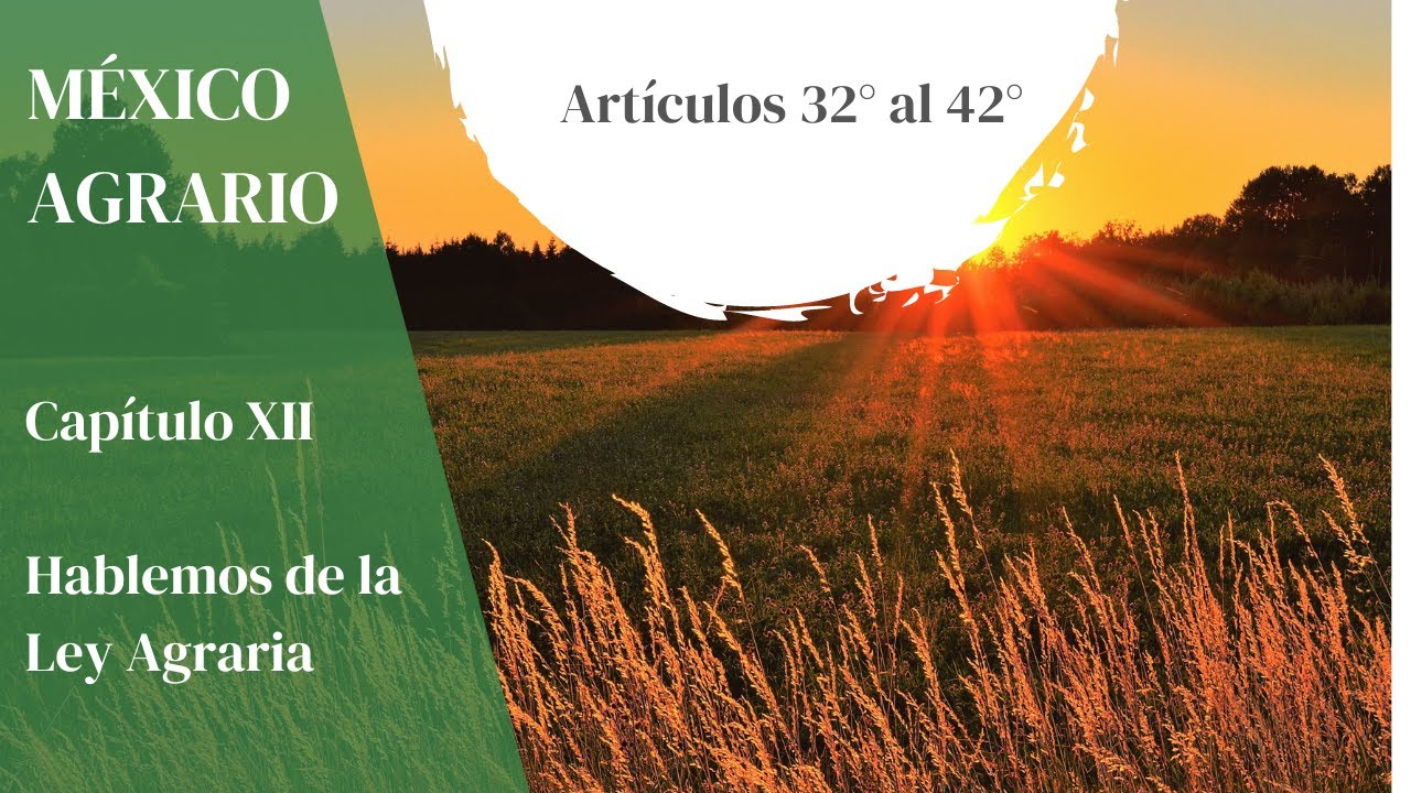 Hablemos de la Ley Agraria (Tercer segmento) Artículos 32 al 42