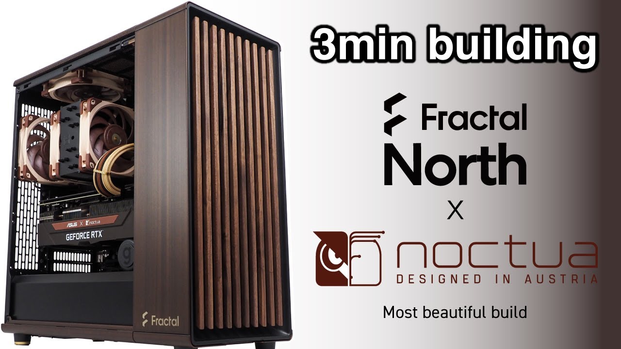 Fractal North × Noctua most beautiful PC build. 【GreyGhostCCC 3min building】