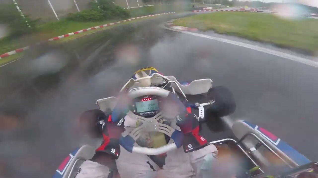 Felipe Nardo - Rotax Max 125 - Steel Ring - 05.2024 - Warm-up on the wet