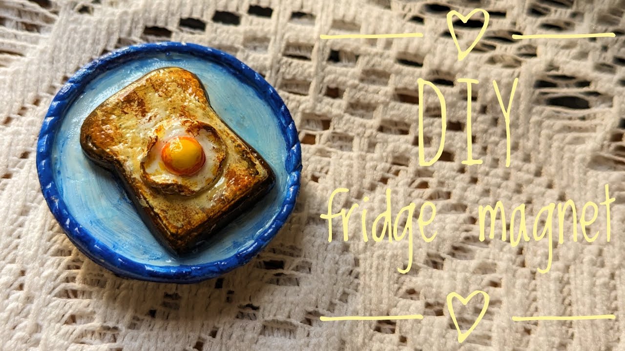 DIY food miniature fridge magnet/clay crafts - YouTube