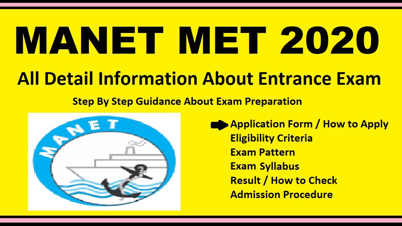 MANET MET 2020 - Notification, Dates, Application, Eligibility, Admit Card, Pattern, Syllabus