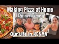 In the kitchen with the kids  making pizza  dinner time  life in kenya  vlog