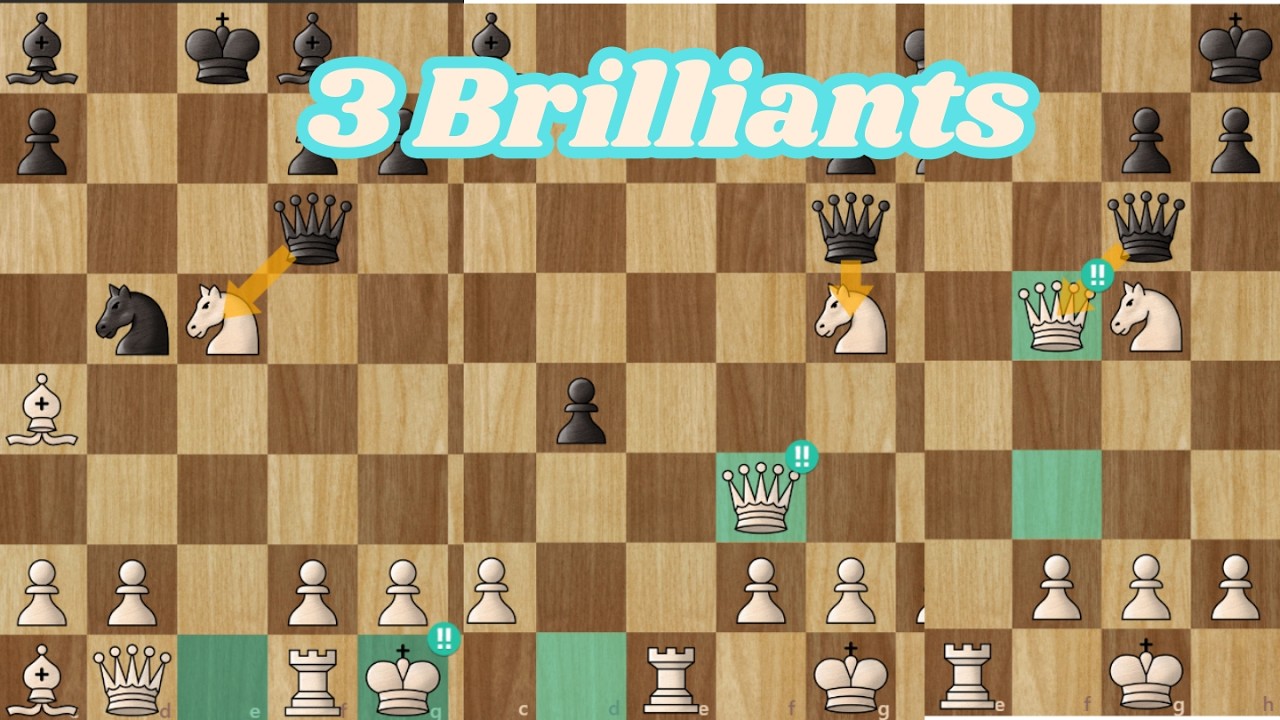 3 Brilliants in a chess game
