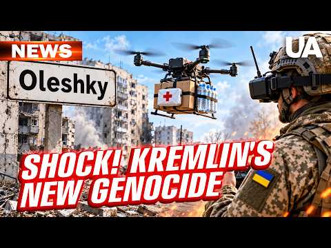 BREAKING THE SKY BLOCKADE! Ukrainian drones airdrop food to Oleshky and rescue animals