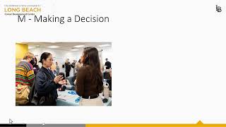 DREAM Model: Evaluate your Options, Acquire Experience, Make a Decision, Plus Career Services