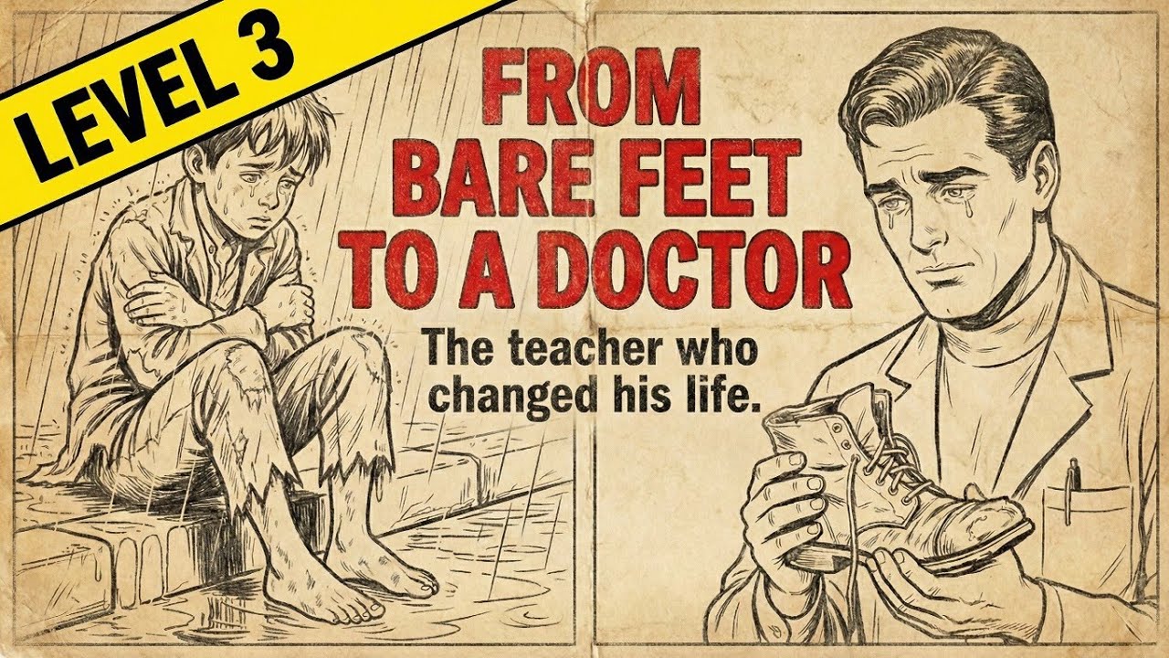Learn English Through Story Level 3 ⭐ The Boy With No Shoes | English Listening Practice