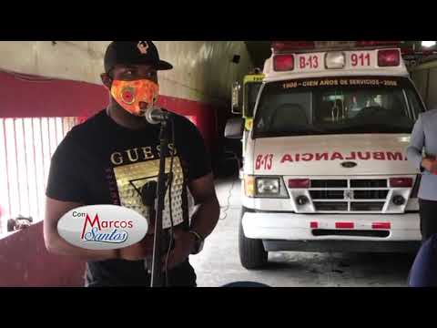 Hanser Alberto realiza donación de mascarillas e insumos a bomberos SFM