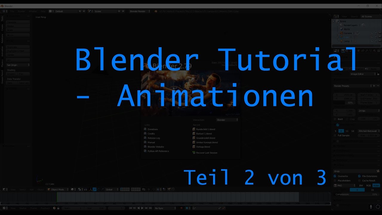 Blender Grundlagen Tutorial / Animation - Animieren #004 [German] - YouTube