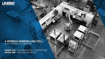 UNISIG Flexible Automation 4-Spindle Gundrilling Cell