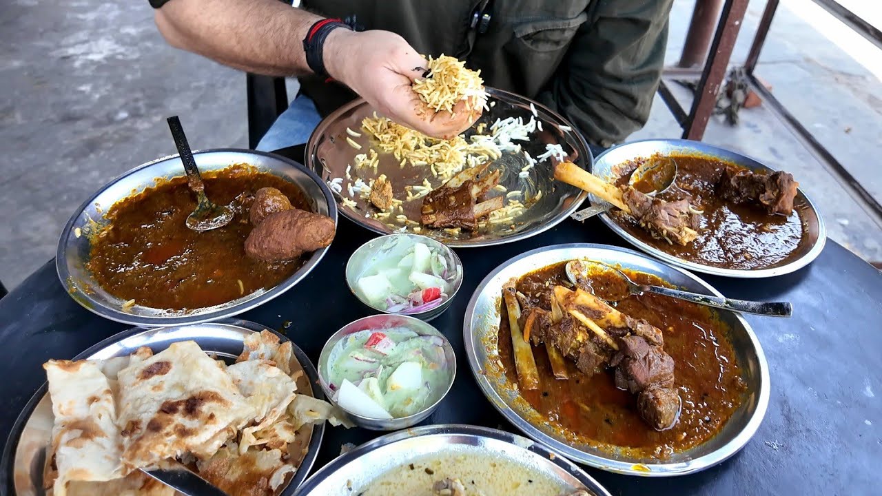 Kuldeep Bhai Ka Khata Meat Aur Mutton Roganjosh Aur Mutton Yakhni | Dhaba Mutton | jammu food tour 