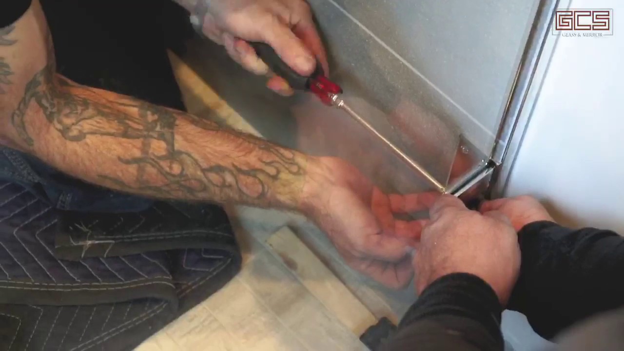 Frameless shower door install YouTube