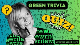 GREEN Color Brain Break Game || 20 Trivia Questions and Answers with the Word Nerd