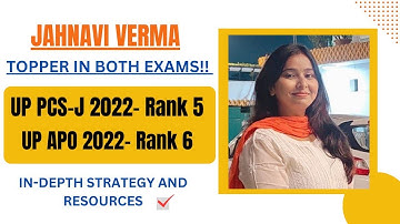 Jahnavi Verma | Topper in both UP PCS J & UP APO 2022 | Up pcs j | Up apo | Bihar pcs j | Bihar apo