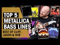 Top 5 Metallica Basslines | @PatrickHunter  | Cliff Burton, Jason Newsted, Robert Trujillo | Thomann