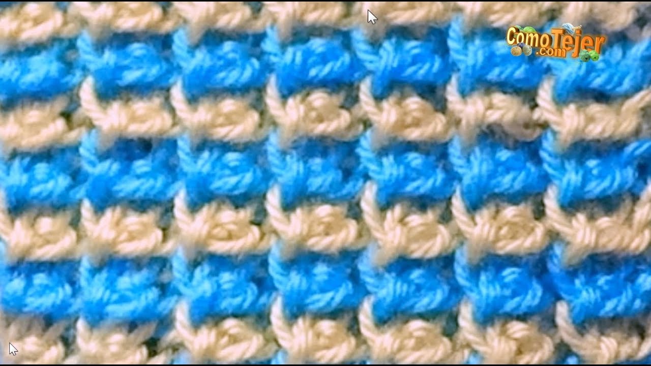 Cómo Tejer Punto Conchitas en Colores - 2 agujas (602)