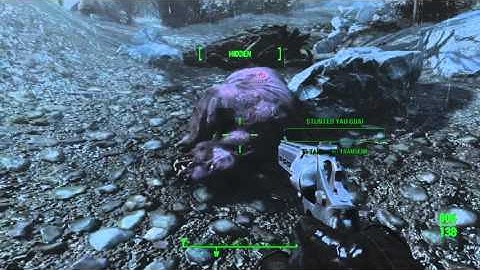 Fallout 4 - The first time you sneak up on a sleeping deathclaw.