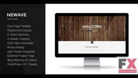 Preview Newave - WordPress Responsive One Page Parallax TFor