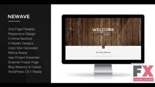 Preview Newave - WordPress Responsive One Page Parallax TFor