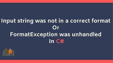 Input string was not in a correct format | FormatException was unhandled in C#