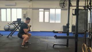 KB/DB Goblet Squat w/ RNT bands demonstration