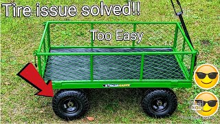 Gorilla Cart  800lb Utility Cart  Tire Flaw  Review  Easy Fix  Assembly