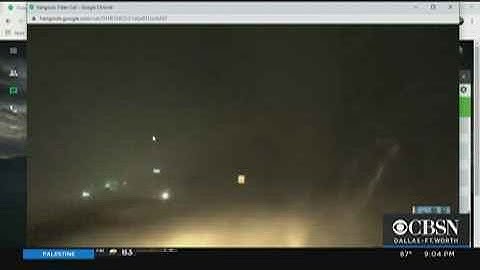 Raw Video: CBS 11 Storm Chaser In Severe Storms Near Bowie Texas