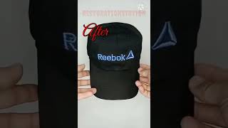 Reebok cap before and after repaint