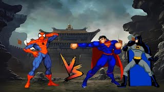 Spider-Man vs Superman vs Batman – Ultimate Mugen Superhero Showdown 2025 screenshot 1