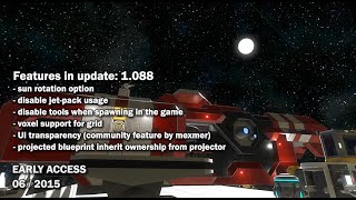 Space Engineers - Update 01.088 - UI Transparency, Rotating Sun, Voxel Support