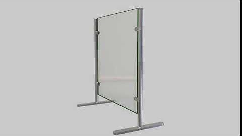 Glass Barrier for Offices, Reception counters | EP6 | ADM Sneezeguards