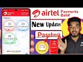 Airtel Payment Bank passbook New updates Airtel Payment Bank passbook Biggest Update