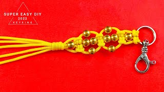 Super Easy Paracord Lanyard Keychain | How to Make a Paracord Key Chain Handmade DIY Tutorial #63