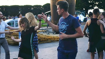 Zouk Open Air. Roman and Elena. Zouk improvisation. (Relax)