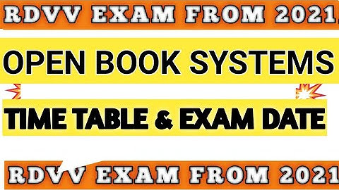 RDVV OPEN BOOK SYSTEM TIME TABLE 2021-22/RDVV NEW NOTIFICATION