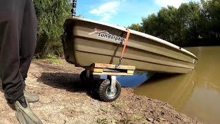 How To Unload and Load a Boat with NO trailer or Boat ramp access | Sun Dolphin American 12 Jon Boat