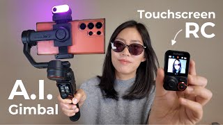 AI Gimbal with Real-time Monitoring Full Color Touchscreen Remote Control | Hohem iSteady M7 Wealth