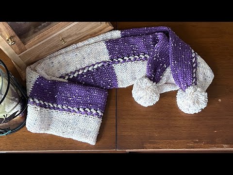 マフラー・ストール ALLINCOMPLETE Z Stitch Knit Mini Muffler (4 Colors) Checkered Criss Cross Braided Scarf ~ Addi 22 - YouTube