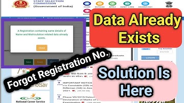Ssc Forgot Registration no.|| Phone no or email id already exists || Ssc Cgl 2022