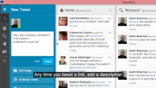Embedding links and photos in tweets