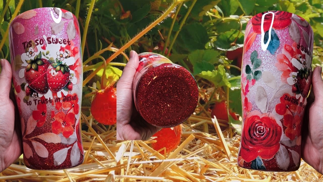 Flower Vinyl Wrap On a Curved Tumbler?  Yes! It Can Be Done.