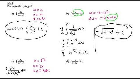 5 7 day 1 Intrgrating Inverse Trig Functions video notes