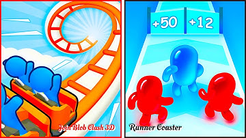 Join Blob Clash 3D vs Runner Coaster 🔥 Walkthrough Gameplay – All Levels UNLOCKED | EPIC 871