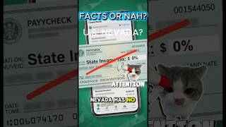 💸 Facts or Nah Nevada Has NO State Income Tax! 🤯 Would You Move There?  #factsornah #money #nevada