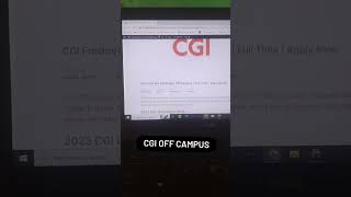CGI Off Campus freshers Developer |Full Time | Apply Now screenshot 1