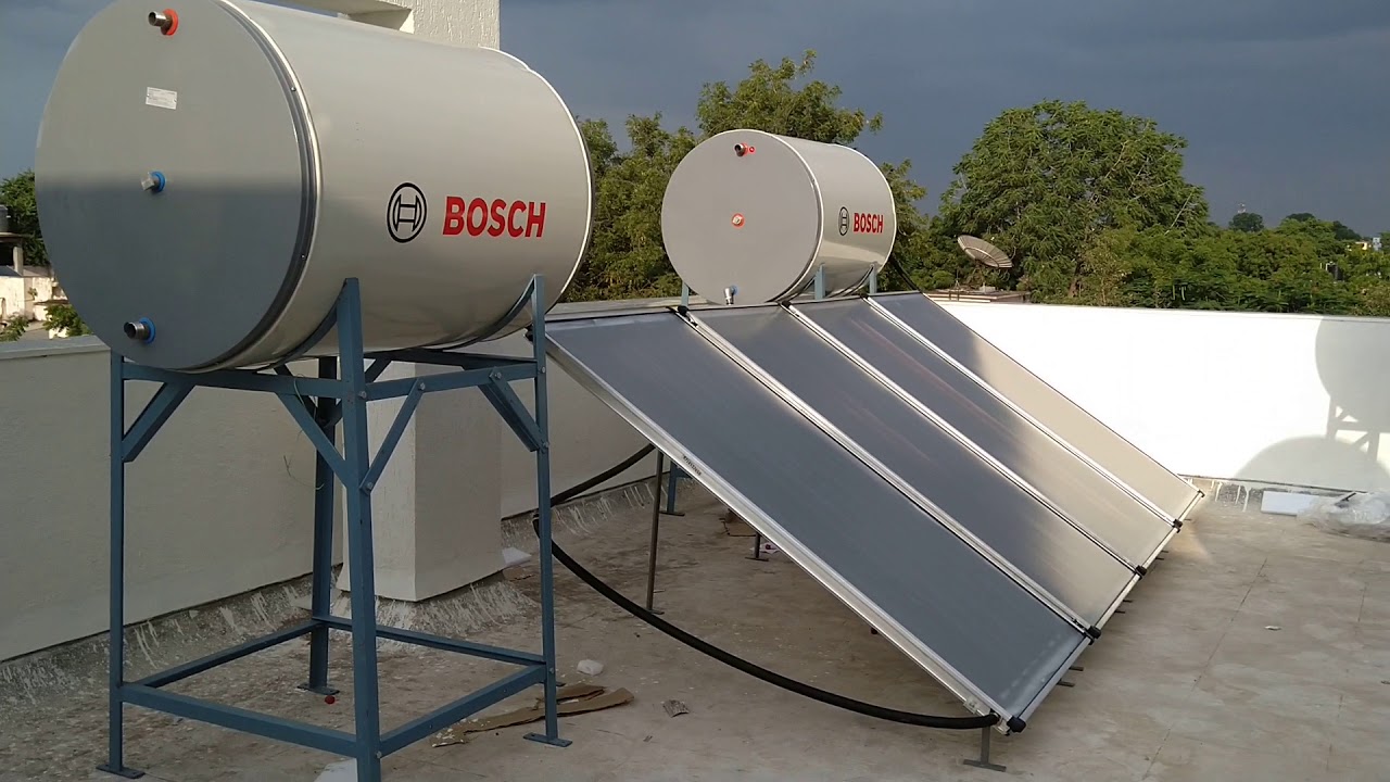 BOSCH FPC Solar Water Heater 500LPD x 16 Pieces at Dhule YouTube