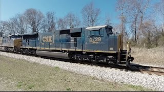 CSX Q124 - Double Stack Container Train - CSX 4729, 864, 485.