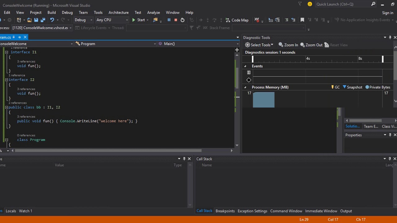 C Course in arabic 32 explicity interface implementation YouTube